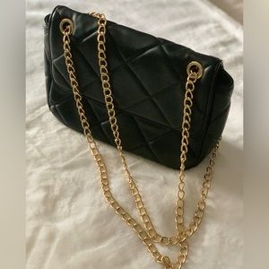 M brand, quilted black purse